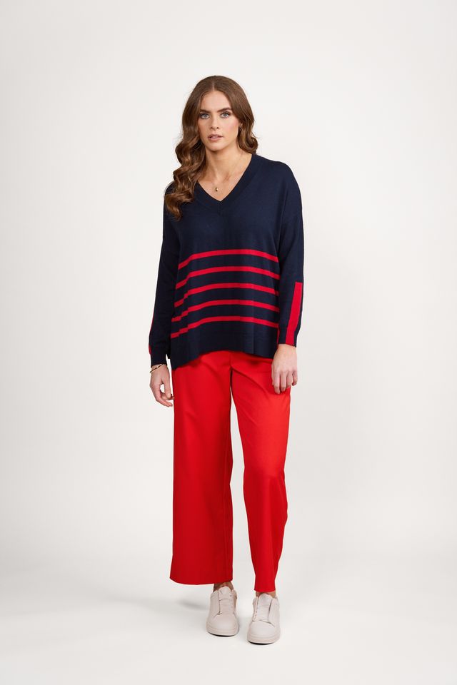 Relaxed V Neck Sweater