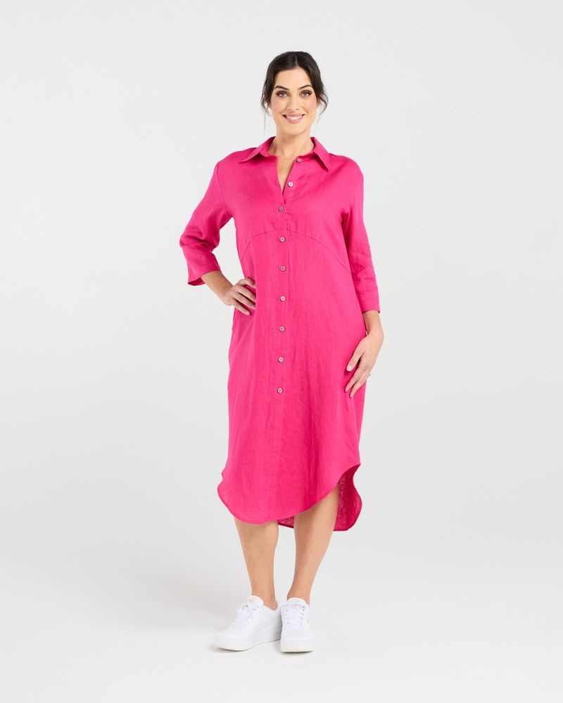 Amelie Plain Linen Shirt Dress (+ Colours)