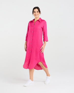 Amelie Plain Linen Shirt Dress (+ Colours)