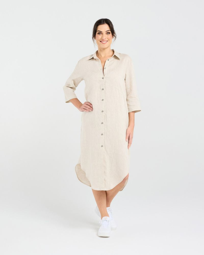 Amelie Plain Linen Shirt Dress (+ Colours)