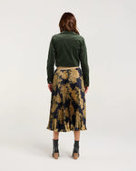 Vivienne Pleated Satin Skirt