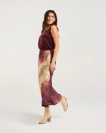 Violet Ombre Bias Midi Skirt