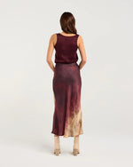 Violet Ombre Bias Midi Skirt