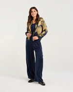 Ivanka Satin Print Bomber