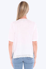 Eyelet Detail Top