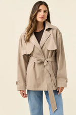 Farida Cropped Trench
