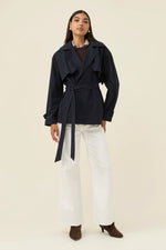Farida Cropped Trench