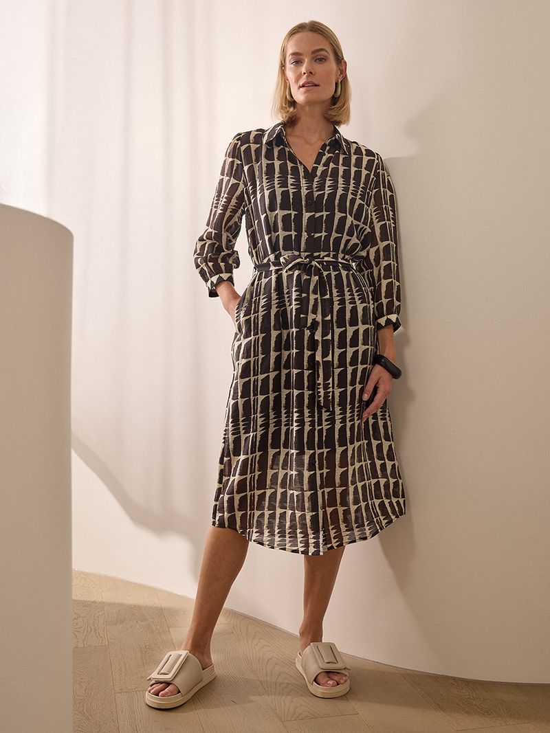 Ikat Shirt Dress