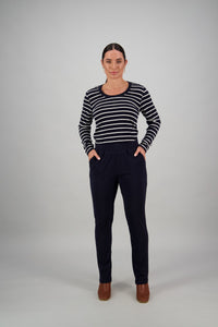 Merino Relaxed Slim Leg Pull On Pant