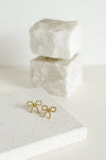 Bubble Bow Earrings Gold