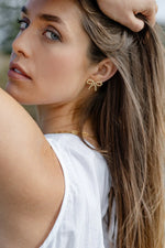 Bubble Bow Earrings Gold