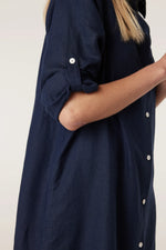 Pure Linen Shirt Dress