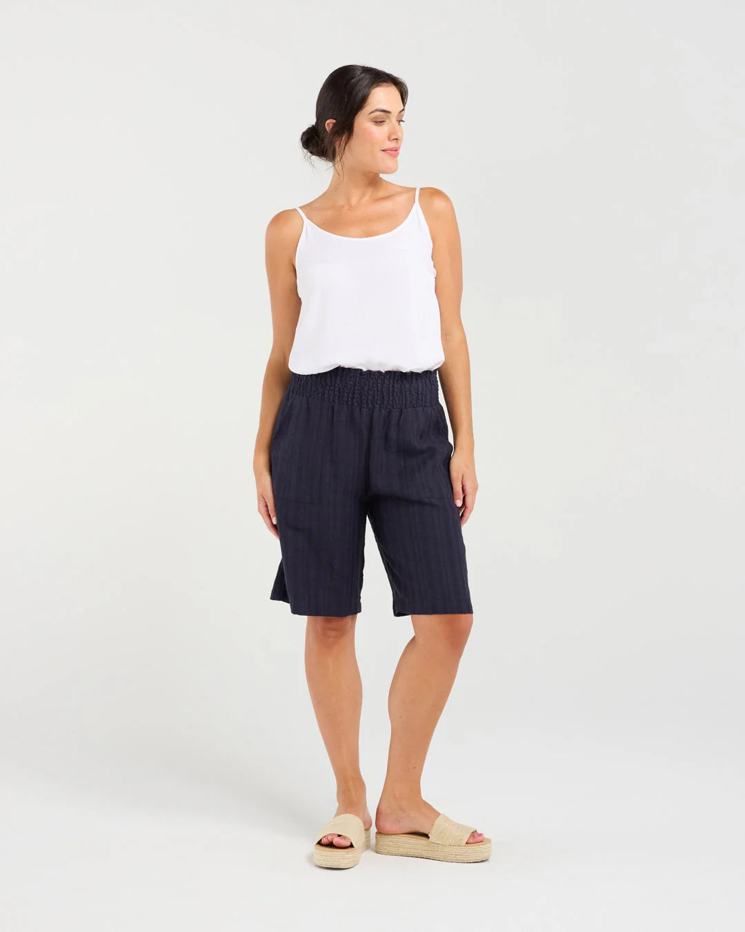 Darcy Shirred Waistband Shorts
