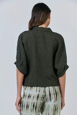 Linen Button Top- GA471