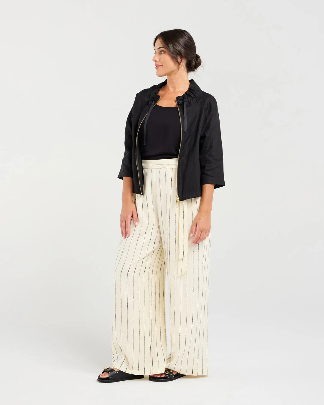 Victoria Zip Front Jacket- Gold Zip