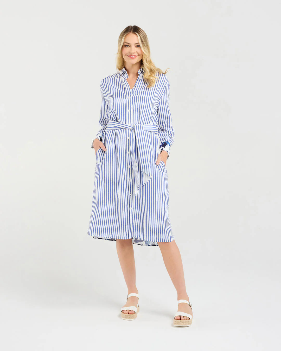 Margot Print Back Shirt Dress