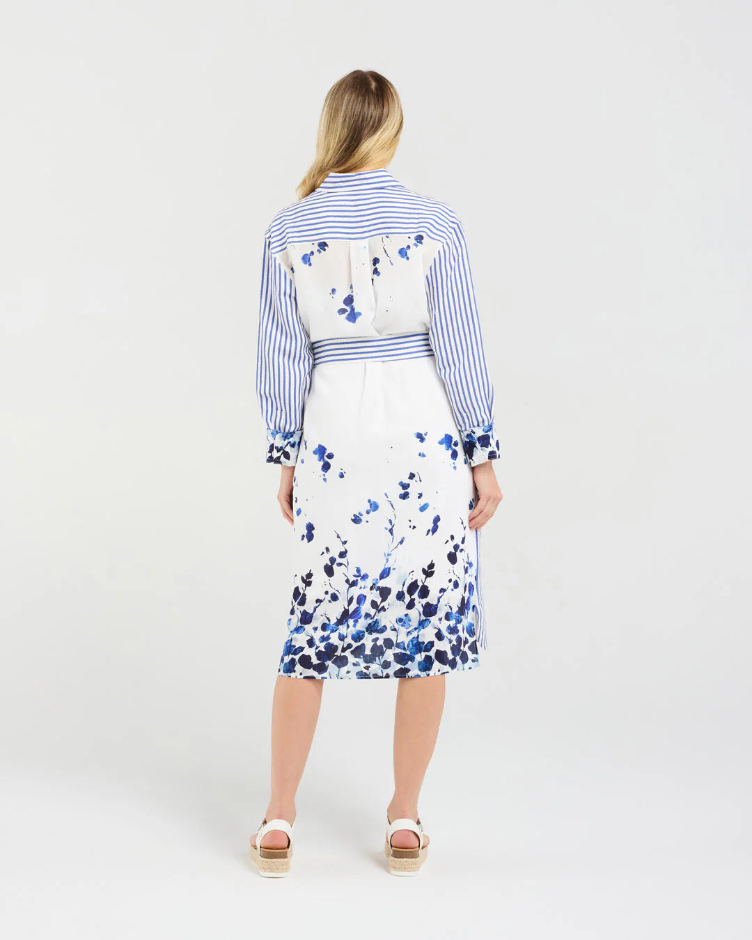 Margot Print Back Shirt Dress