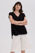 Linen Drape Top
