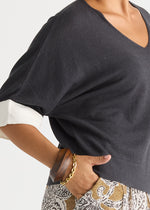 Contrast Cuff Top