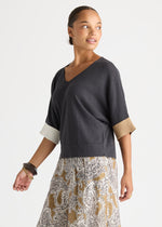 Contrast Cuff Top