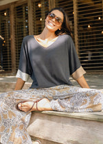 Contrast Cuff Top