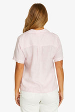 Open Collar S/S Top