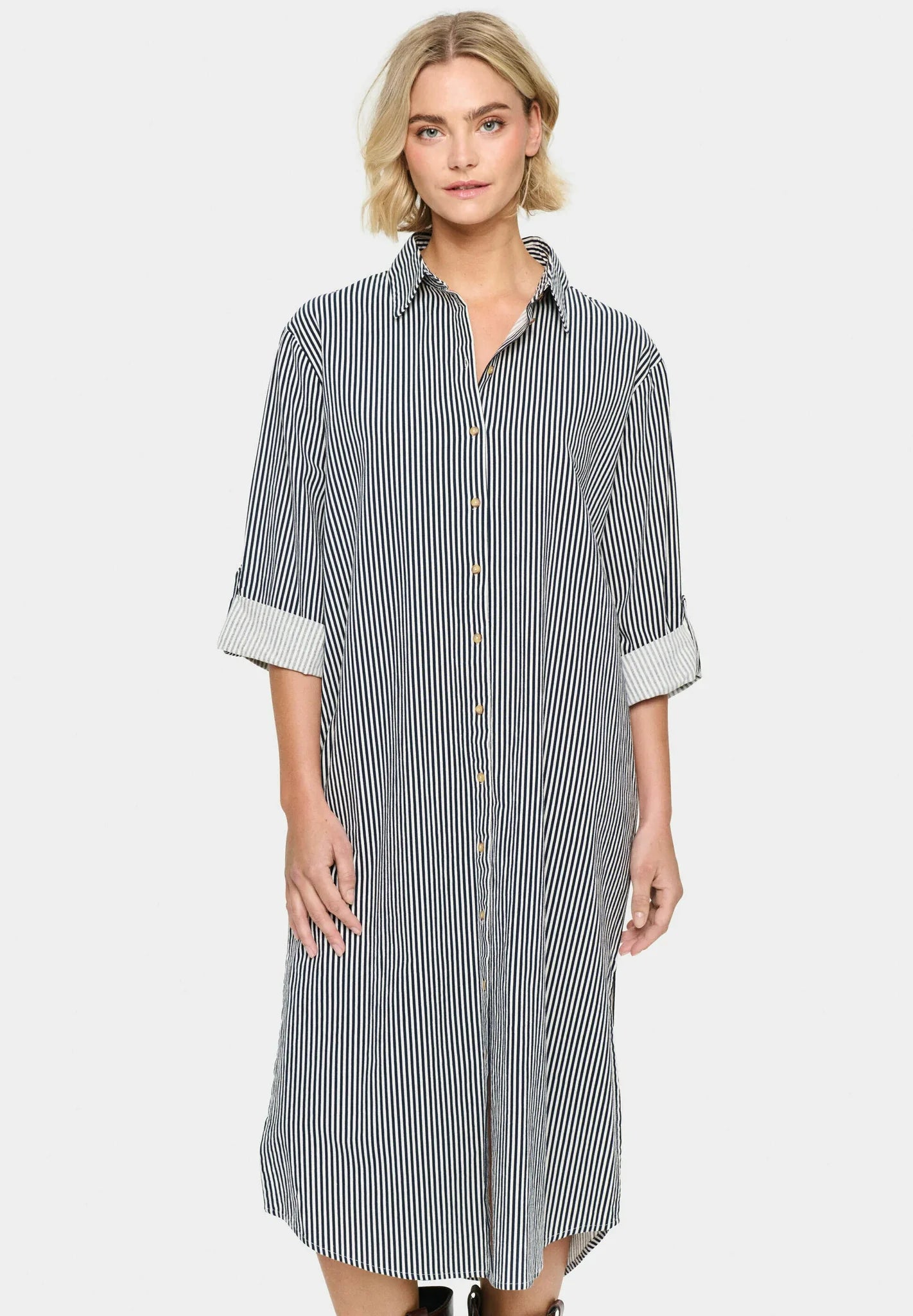 Zalinda Stripe Shirt Dress