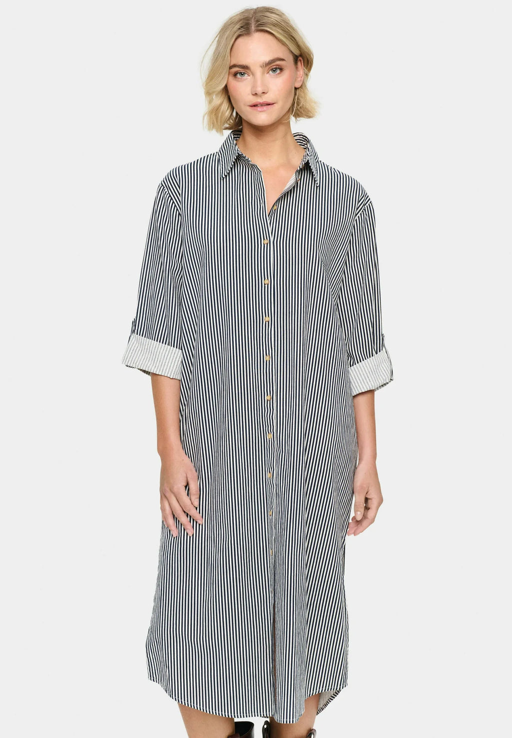 Zalinda Stripe Shirt Dress
