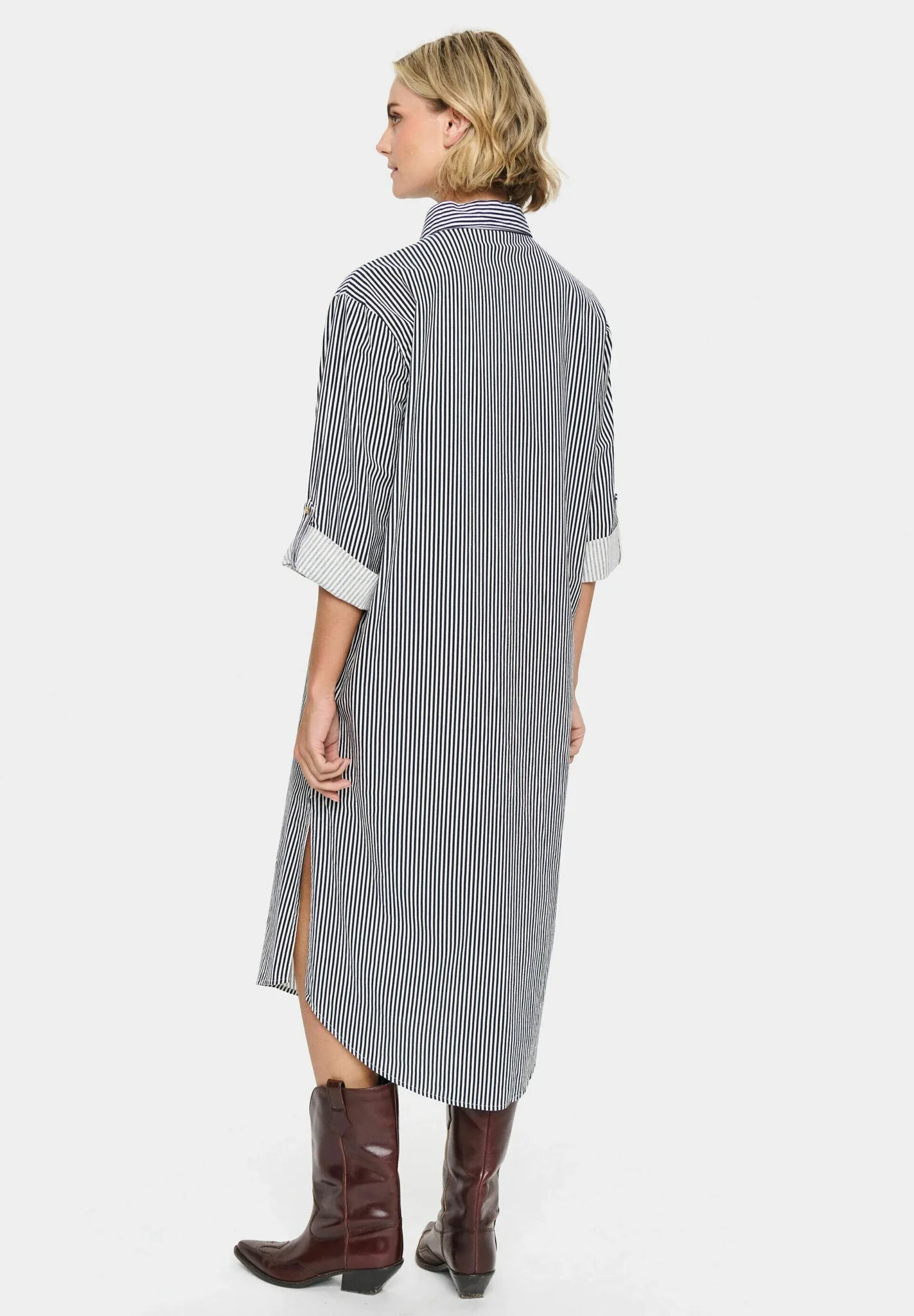 Zalinda Stripe Shirt Dress