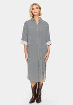 Zalinda Stripe Shirt Dress