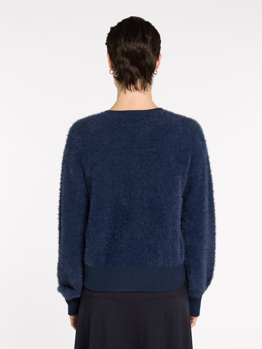 Fluffy Knit Bomber