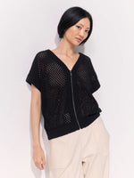 Two Way Zp Thru Knit