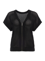 Two Way Zp Thru Knit