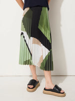 Pleated Nature Scape Skirt