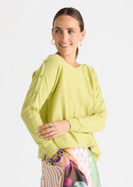 Button Boat Neck Top
