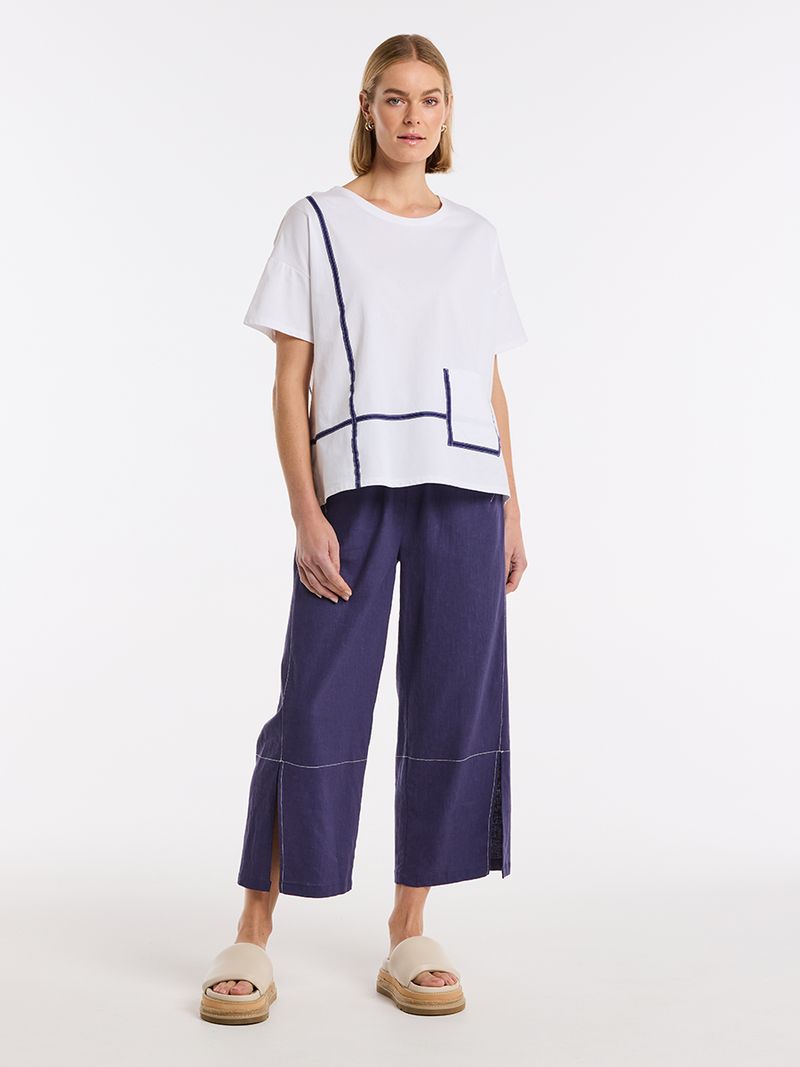 Boxy Tape Trim Tee