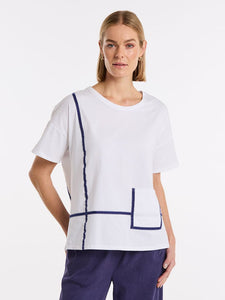 Boxy Tape Trim Tee