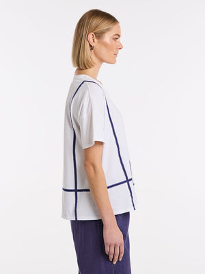 Boxy Tape Trim Tee