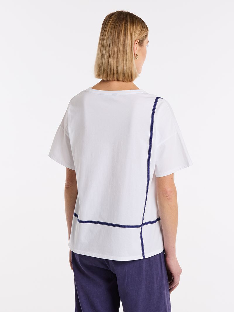 Boxy Tape Trim Tee