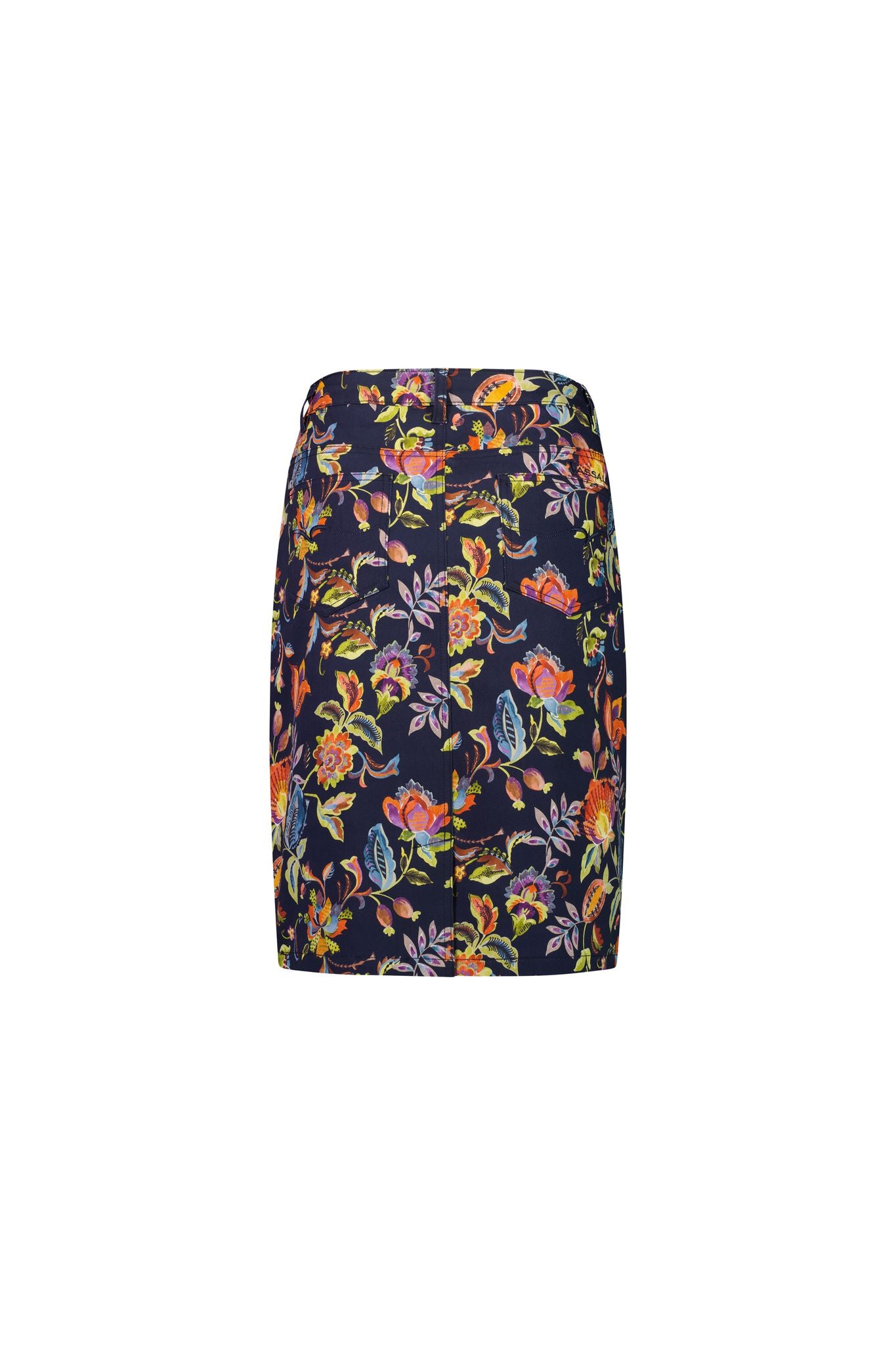 Printed Lightweight Skirt with Centre Back Vent