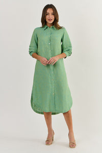 Collared Linen Dress- GA488