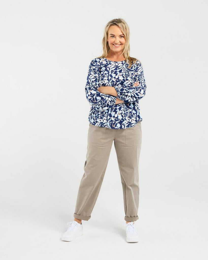 Donna Pintuck Sleeve Top