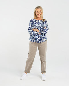 Donna Pintuck Sleeve Top