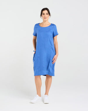 Lilian Linen Bubble Hem Dress (+ Colours)