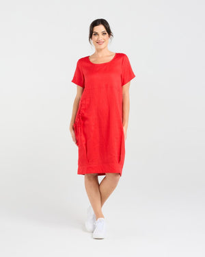 Lilian Linen Bubble Hem Dress (+ Colours)