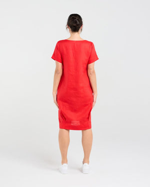 Lilian Linen Bubble Hem Dress (+ Colours)