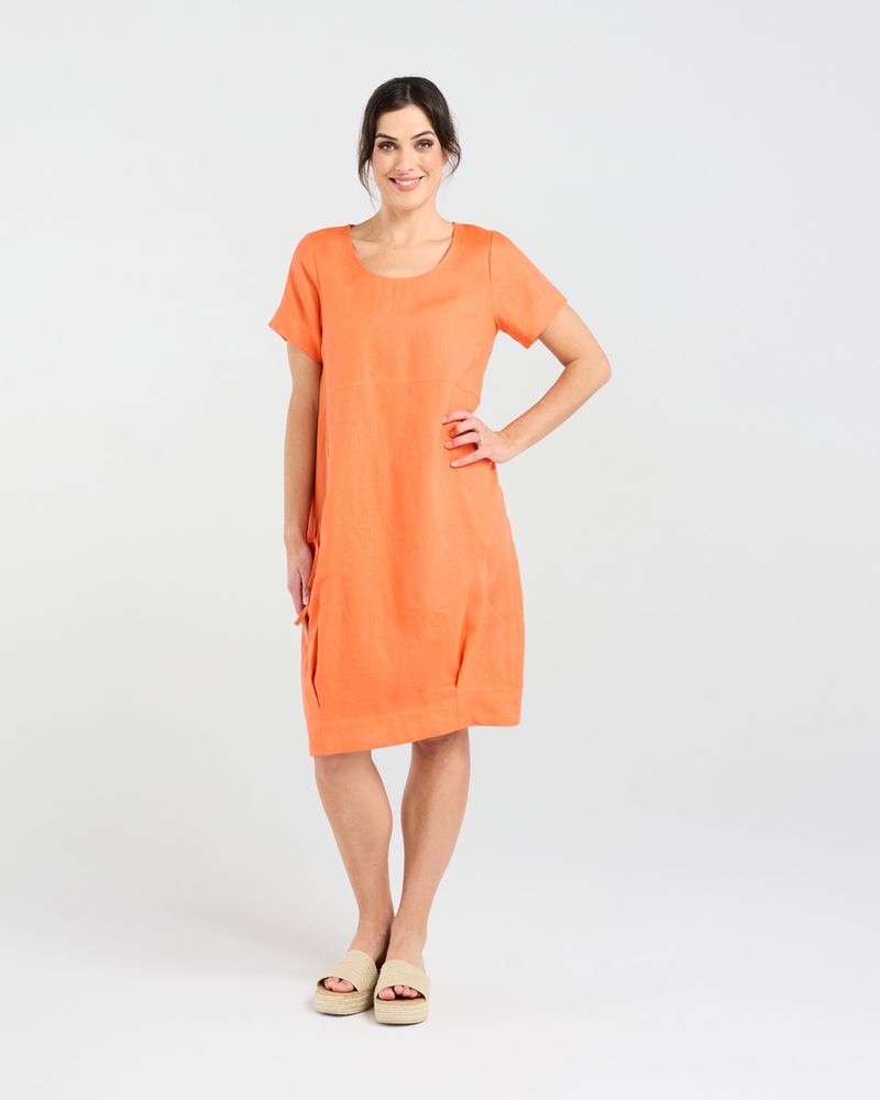 Lilian Linen Bubble Hem Dress (+ Colours)