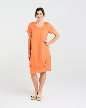 Lilian Linen Bubble Hem Dress (+ Colours)
