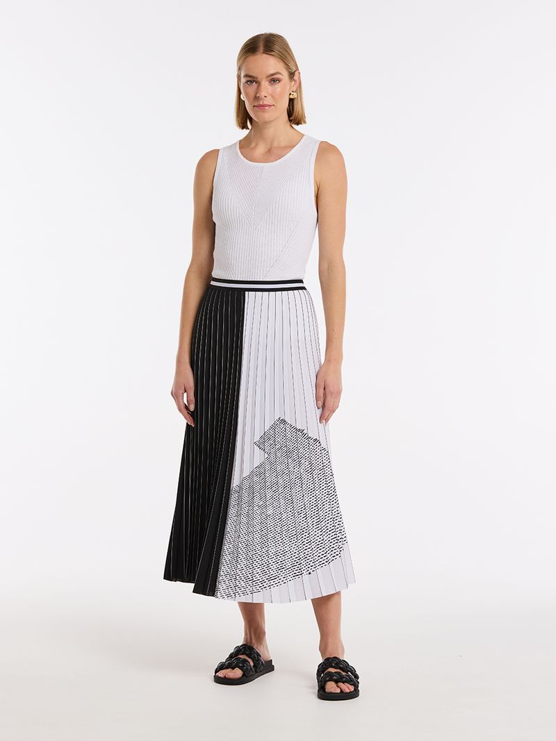 Pleated Mono Skirt