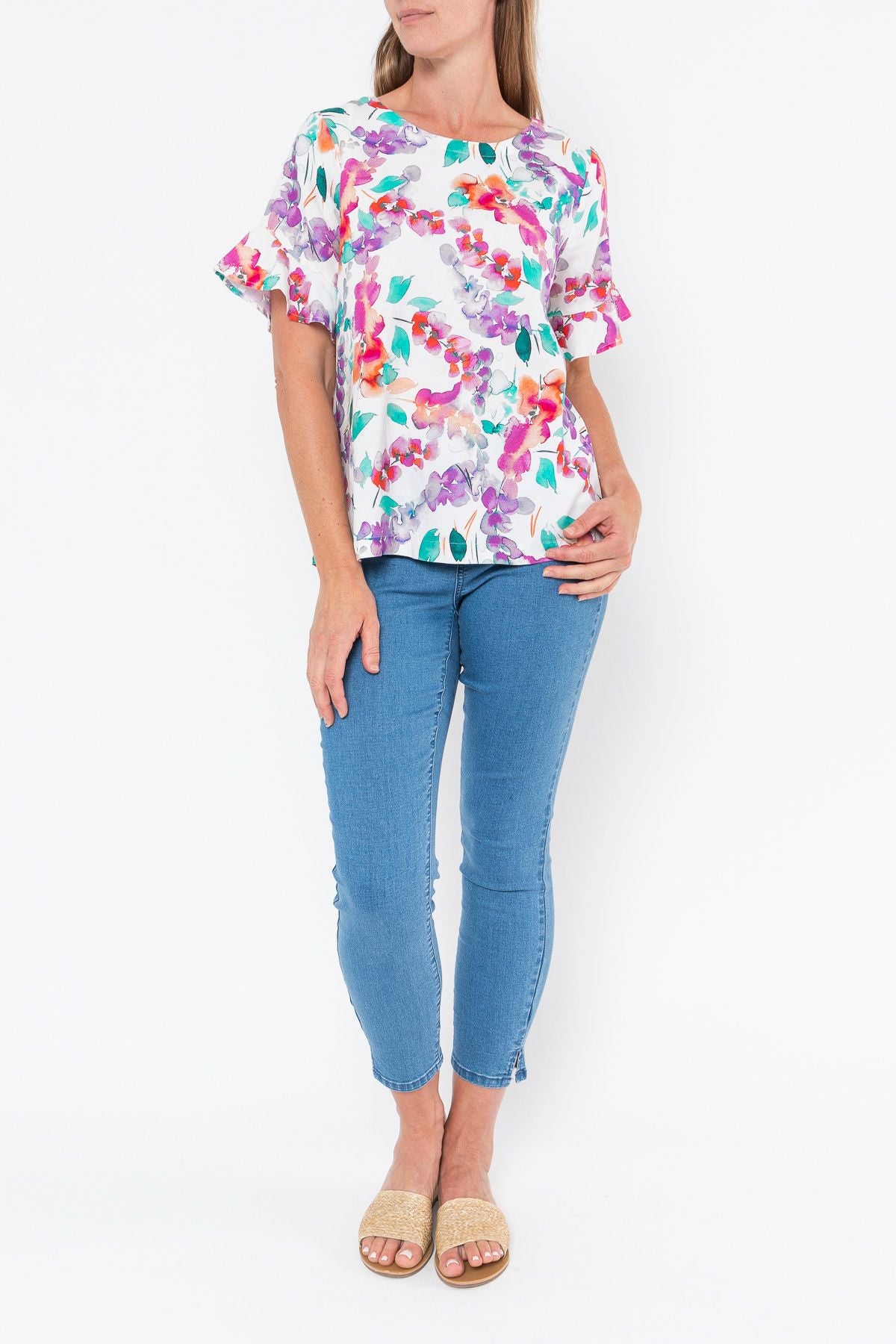 Painterly Floral Top